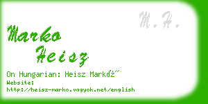 marko heisz business card